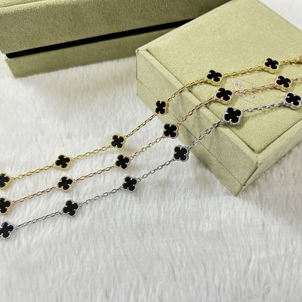 [Glow]CLOVER 6 MOTIF  ONYXS BRACELET