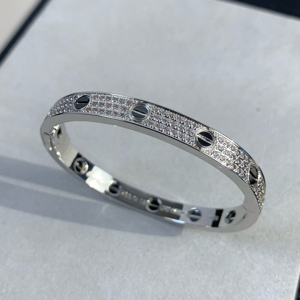 GlowLOVE BRACELET 6.1MM DIAMOND-PAVED CERAMIC