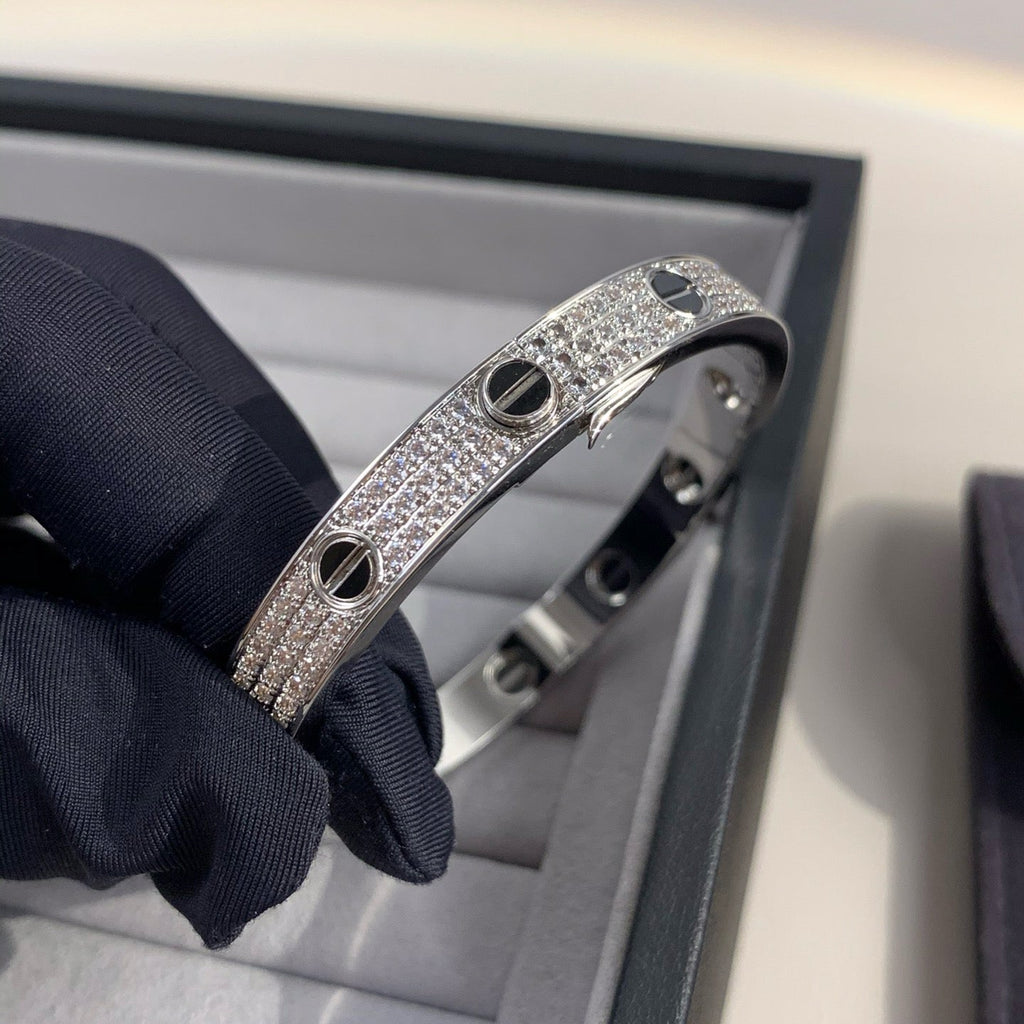 GlowLOVE BRACELET 6.1MM DIAMOND-PAVED CERAMIC