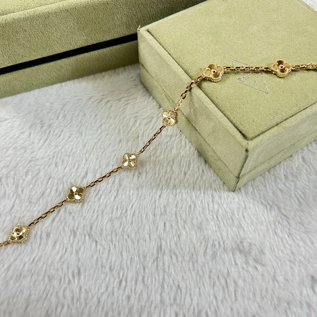 [Glow]CLOVER 6 MOTIF DIAMOND BRACELET