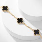 GlowCLOVER 10 MOTIFS ONYX NECKLACE