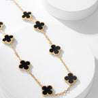 GlowCLOVER 10 MOTIFS ONYX NECKLACE
