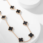 GlowCLOVER 10 MOTIFS ONYX NECKLACE