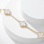 GlowCLOVER 10 MOTIFS WHITE MOTHER OF PEARL NECKLACE