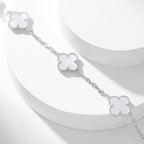 GlowCLOVER 10 MOTIFS WHITE MOTHER OF PEARL NECKLACE