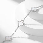 GlowCLOVER 10 MOTIFS WHITE MOTHER OF PEARL NECKLACE