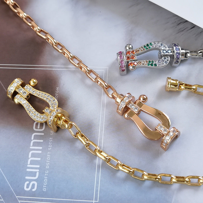 GlowFORCE LARGE HORSESHOE CLASP  METAL BRACELET