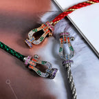 GlowFORCE LARGE HORSESHOE  COLORED DIAMOND BRACELET ROSE GOLD