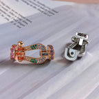 GlowFORCE LARGE HORSESHOE  COLORED DIAMOND BRACELET ROSE GOLD