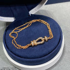 GlowFORCE SMALL HORSESHOE  DIAMOND CHAIN ROPE BRACELET