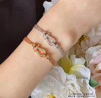 GlowFORCE SMALL HORSESHOE  DIAMOND CHAIN ROPE BRACELET