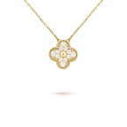 GlowCLOVER 15MM DIAMOND SINGLE FLOWER NECKLACE