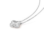 GlowCLOVER 15MM LASER NECKLACE SILVER