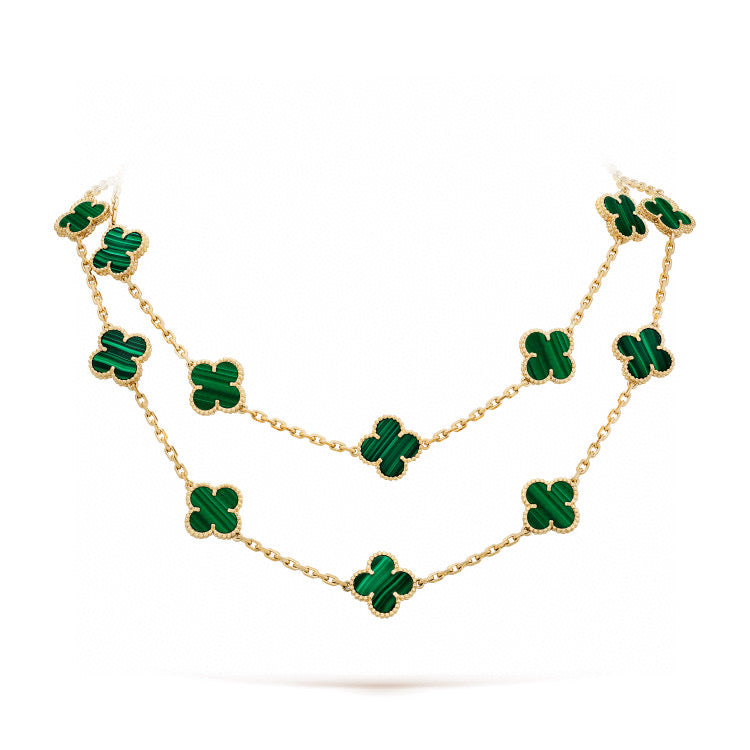 GlowCLOVER 20 MOTIFS MALACHITE GOLD