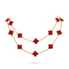 GlowCLOVER 20 MOTIFS CARNELIAN NECKLACE