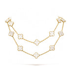 GlowCLOVER 20 MOTIFS WHITE MOP NECKLACE