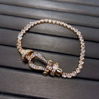 GlowFORCE  LARGE HORSESHOE FULL DIAMOND TENNIS BRACELET