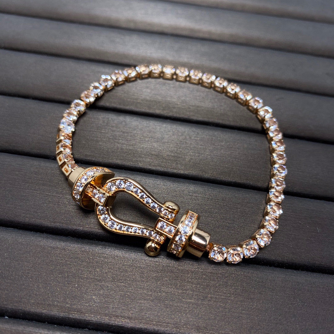 GlowFORCE  HORSESHOE  DIAMOND TENNIS BRACELET