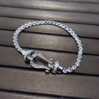 GlowFORCE  LARGE HORSESHOE FULL DIAMOND TENNIS BRACELET