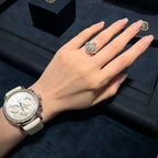 GlowLOOP RING FULL MOTIF DIAMOND 16MM SILVE