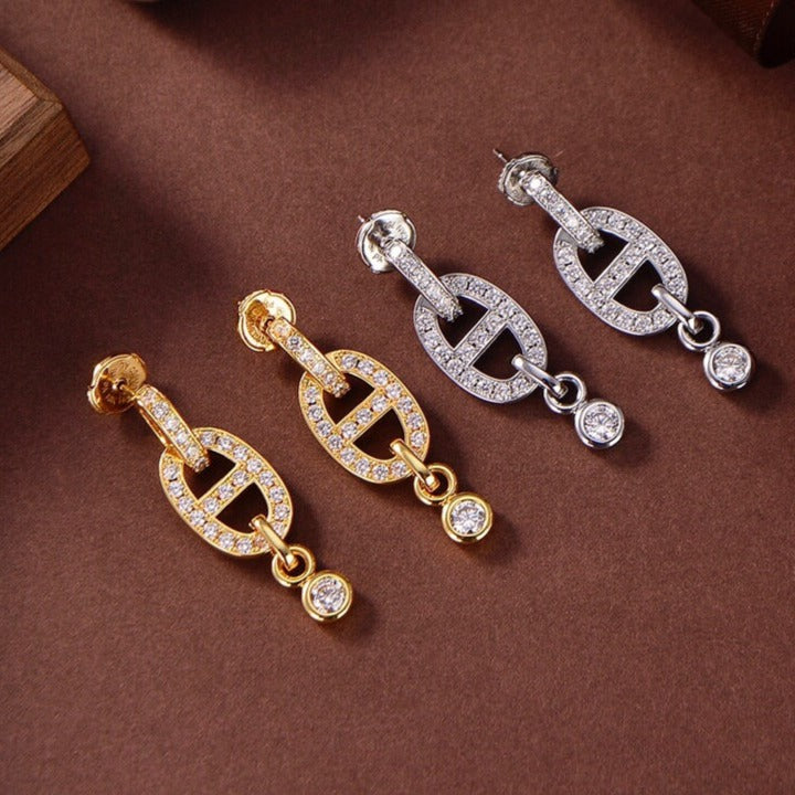 GlowHM CHAINE DIAMOND EARRINGS