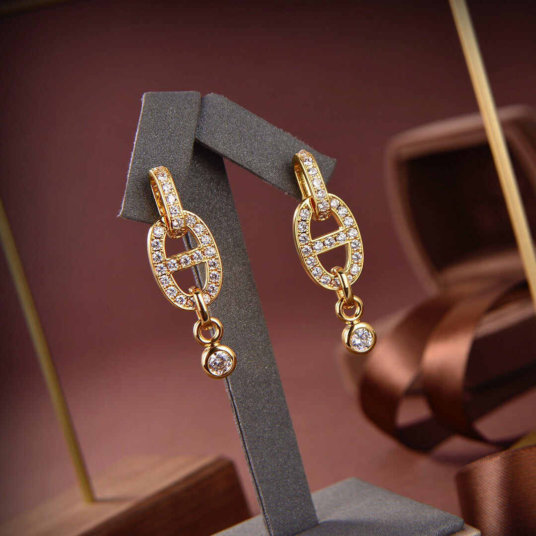 GlowHM CHAINE DIAMOND EARRINGS