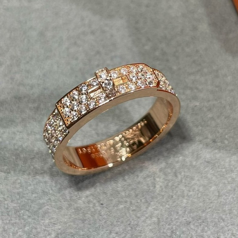 GlowKELLY PINK GOLD DIAMOND RING