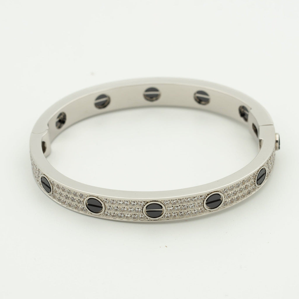 GlowLOVE BRACELET 6.1MM DIAMOND-PAVED CERAMIC