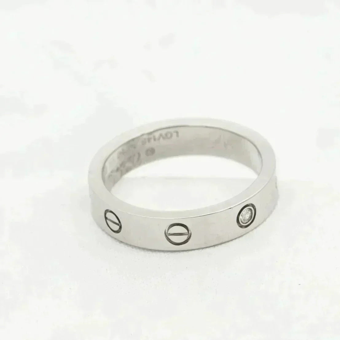 GlowLOVE RING 4MM 1 DIAMOND SILVER