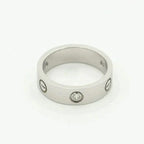 GlowLOVE RING 5.5MM 3 DIAMONDS SILVER