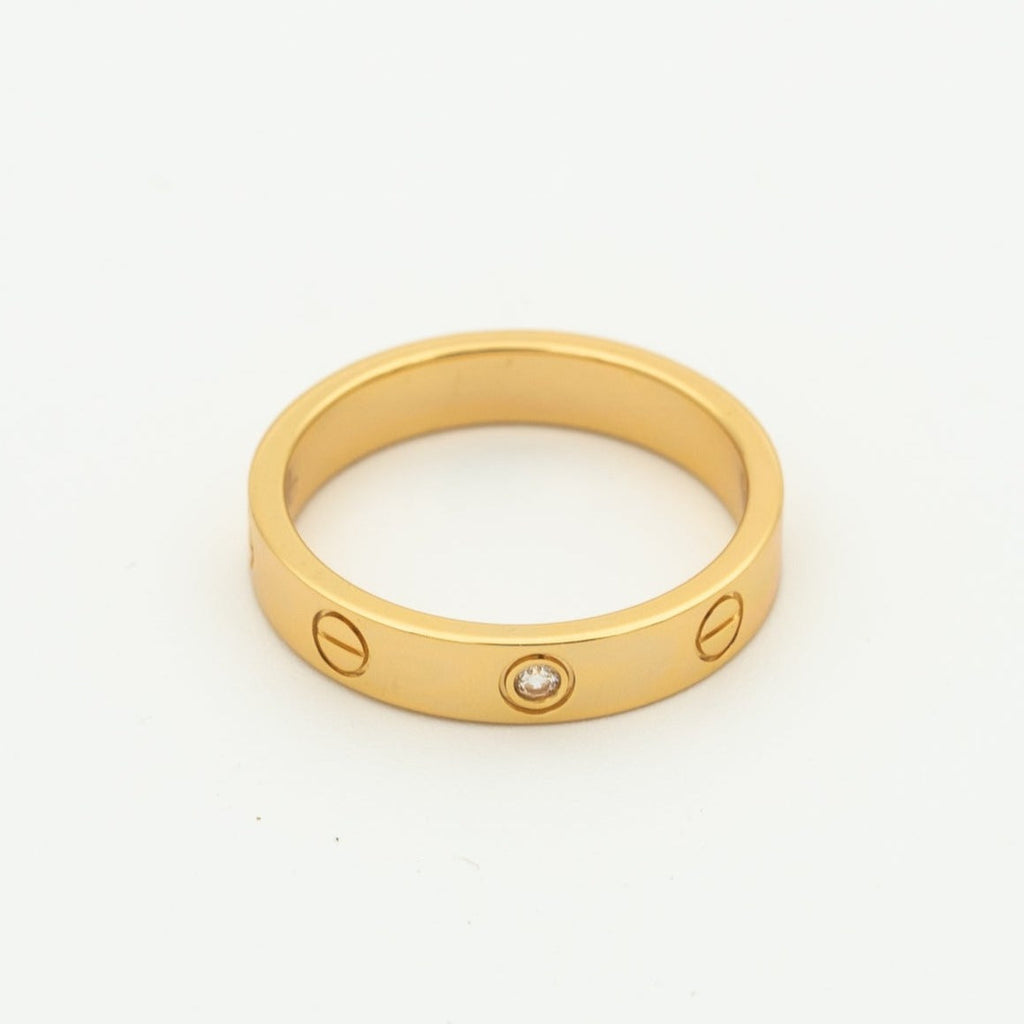 GlowLOVE RING 4MM 1 DIAMOND PINK GOLD