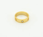 GlowLOVE RING 4MM 1 DIAMOND GOLD