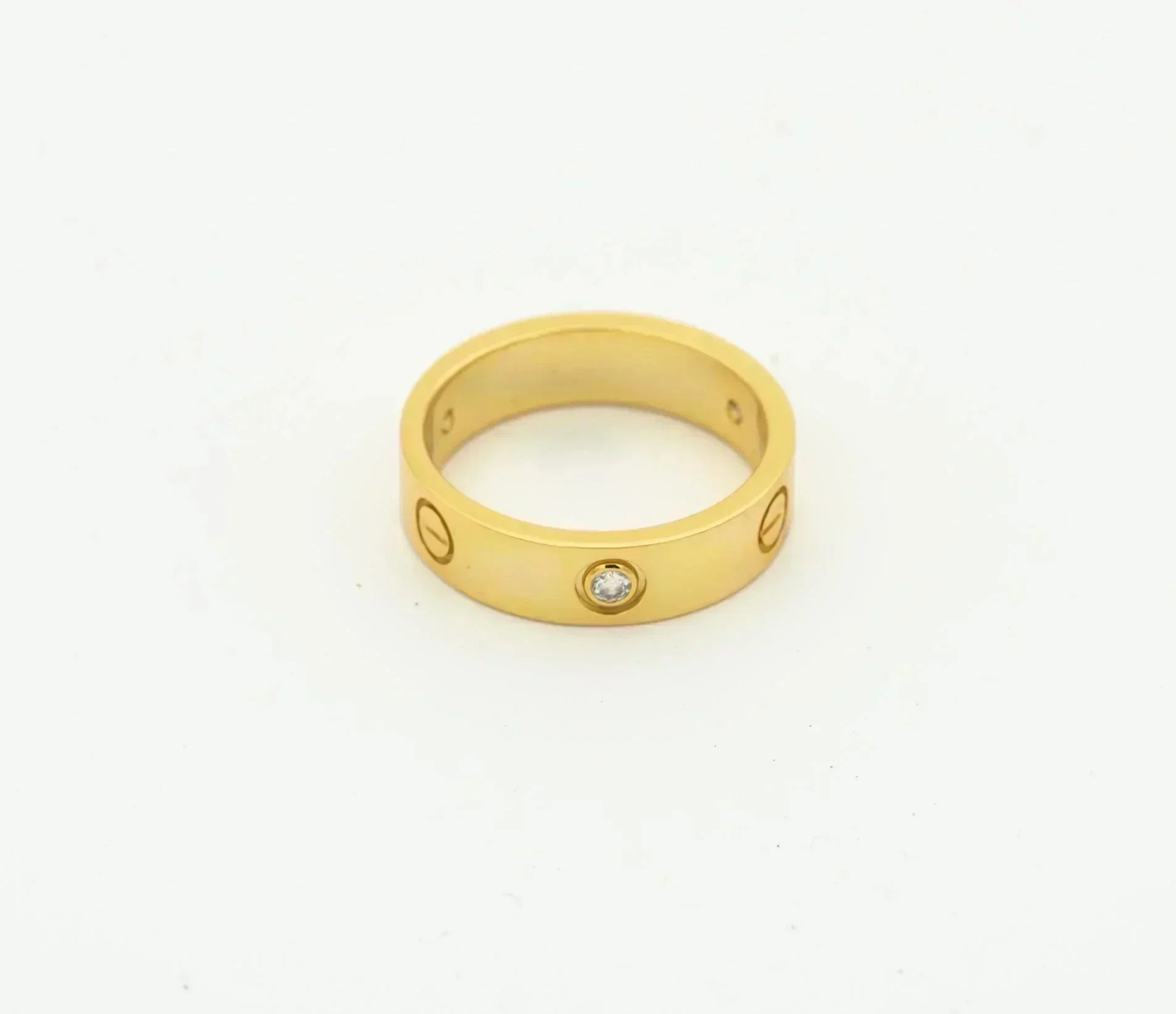 GlowLOVE RING 4MM 1 DIAMOND GOLD