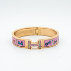 GlowH PINK GOLD BRACELET PINK CERAMIC