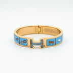 GlowH PINK GOLD BRACELET BLUE CERAMIC