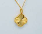 GlowCLOVER 25MM PEDANT NECKLACE GOLD