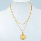 GlowCLOVER 25MM PEDANT NECKLACE GOLD