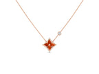 GlowSTAR NECKLACE PINK GOLD 1 DIAMOND