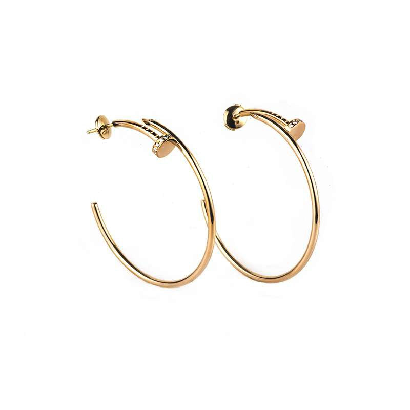 GlowJUSTE EARRINGS GOLD DIAMONDS 1.8MM