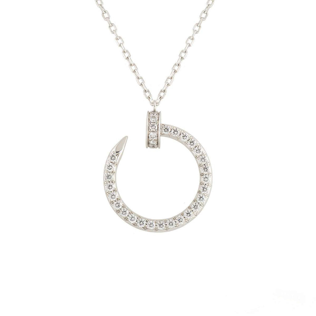 GlowJUSTE NECKLACE SILVER DIAMONDS