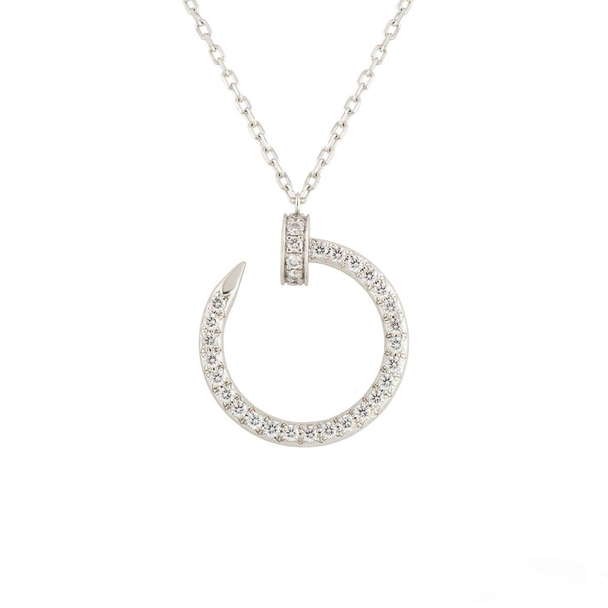GlowJUSTE NECKLACE SILVER DIAMONDS