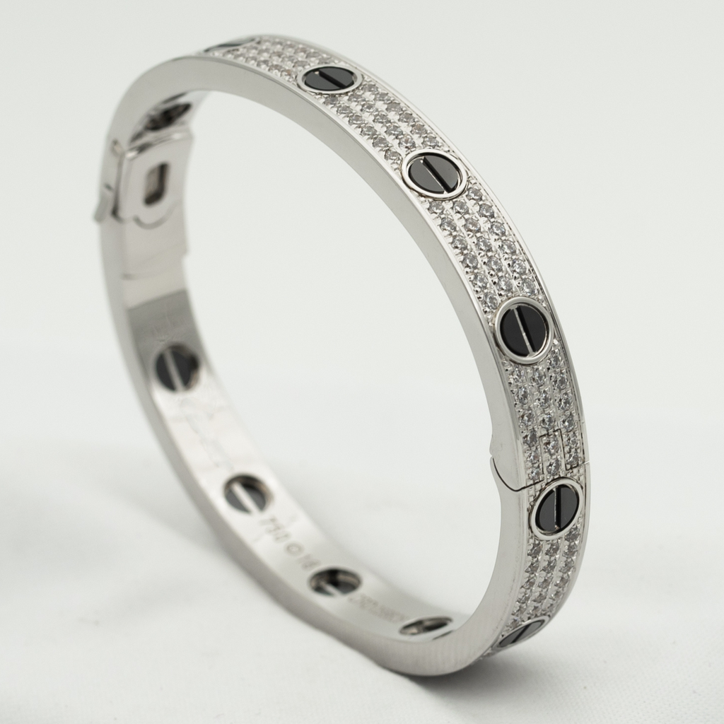 GlowLOVE BRACELET 6.1MM DIAMOND-PAVED CERAMIC