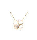 GlowCLOVER MOP DIAMOND ROSE GOLD NECKLACE