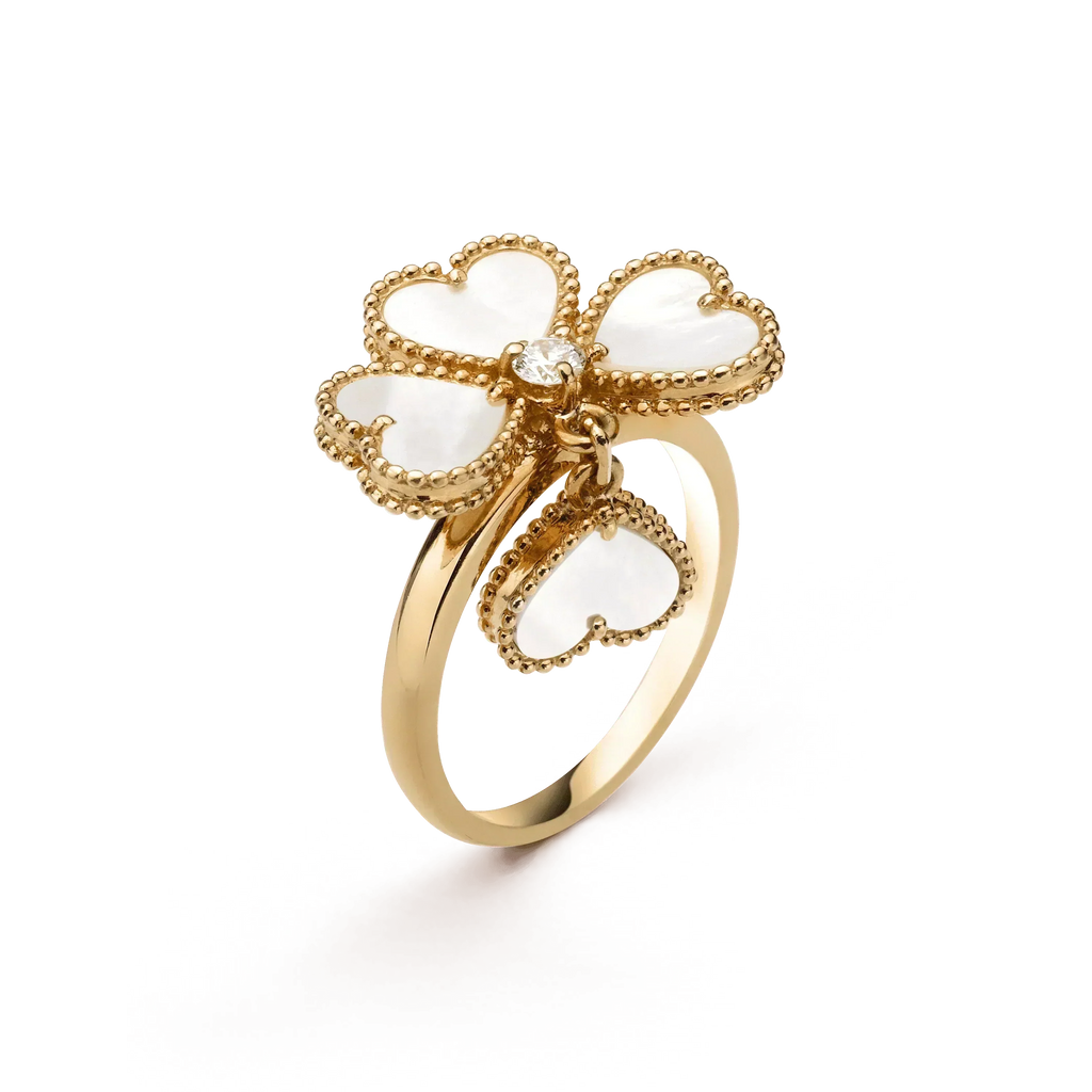 GlowSWEET CLOVER WHITE MOP RING