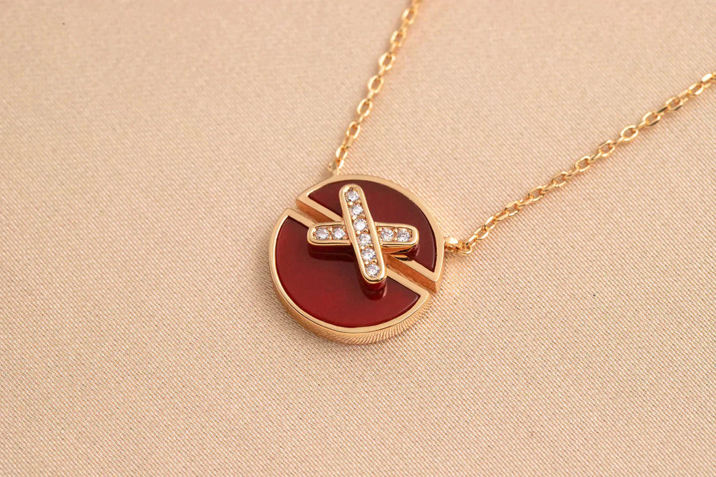 GlowJEUX DE ROSE GOLD DIAMOND NECKLACE