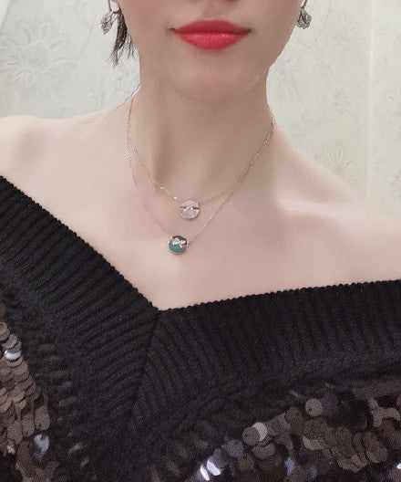 GlowJEUX DE ROSE GOLD DIAMOND NECKLACE