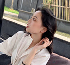 GlowJEUX DE WHITE MOP PINK GOLD DIAMOND EARRINGS