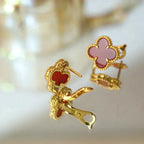 GlowCLOVER MEDIUM 1 MOTIFS CARNELIAN  EARRINGS