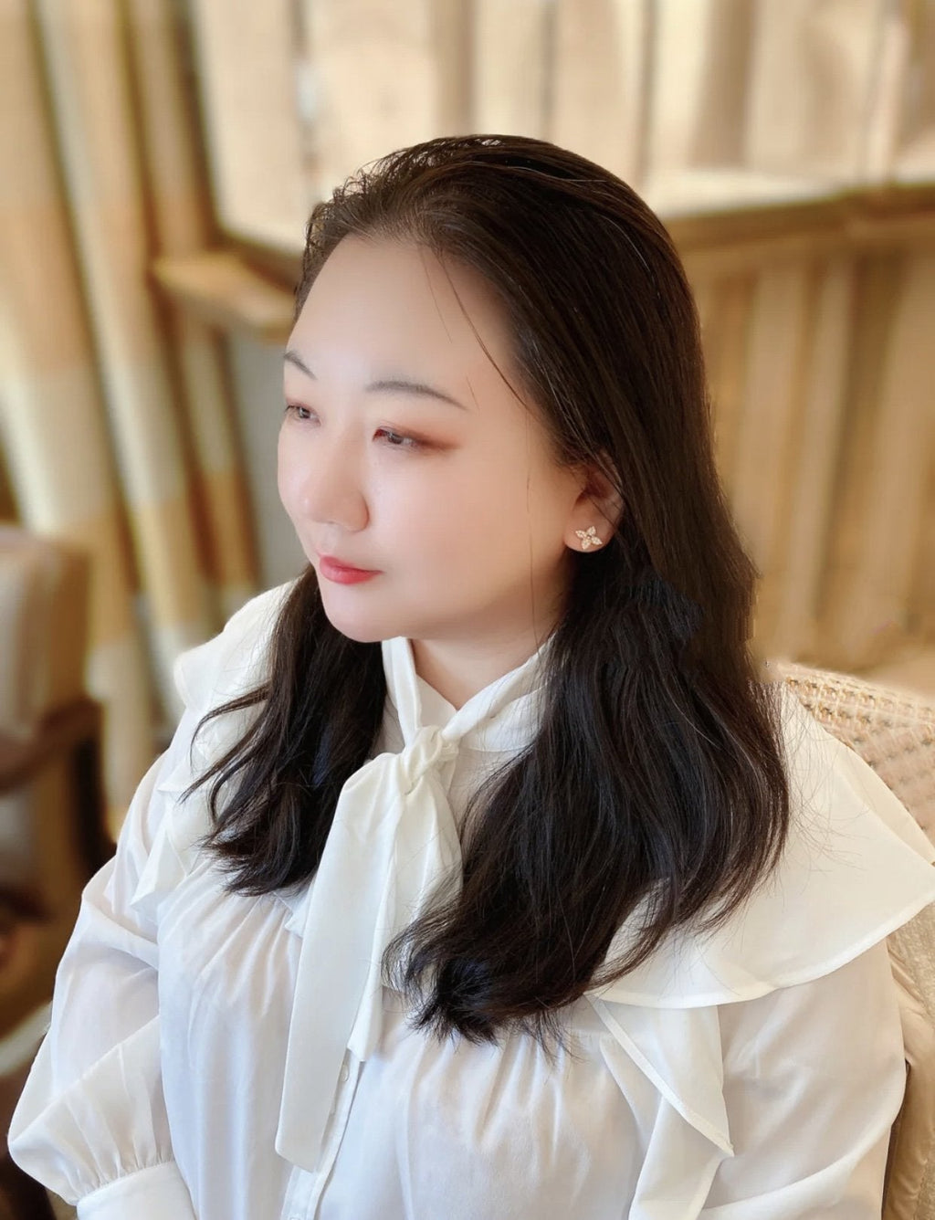 GlowSTAR BLOSSOM STUD EARRINGS PINK GOLD DIAMONDS