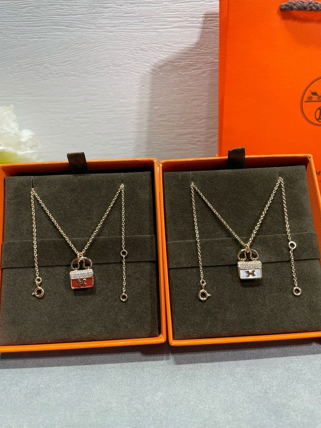 GlowH CIRCE MOISSANITE PENDANT NECKLACE GOLD